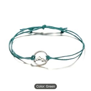 Aqua green mountain silver bracelet BNWT